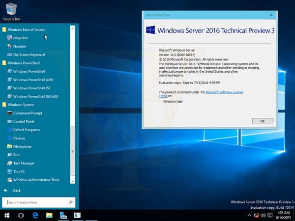 海量截圖＋下載：Windows Server 2016第三技術預覽版洩露