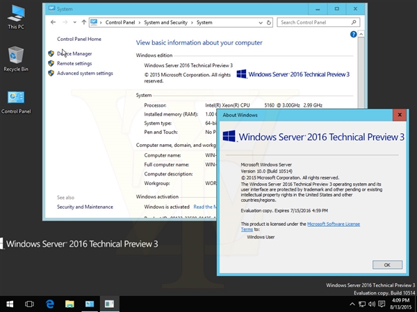 海量截圖＋下載：Windows Server 2016第三技術預覽版洩露