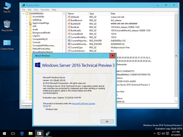 海量截圖＋下載：Windows Server 2016第三技術預覽版洩露