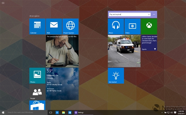 高清圖賞：Windows 10 Build 10122