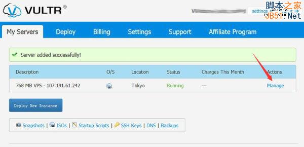 VPS開通完畢准備安裝系統