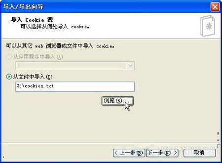  WinXP如何導入Cookie信息