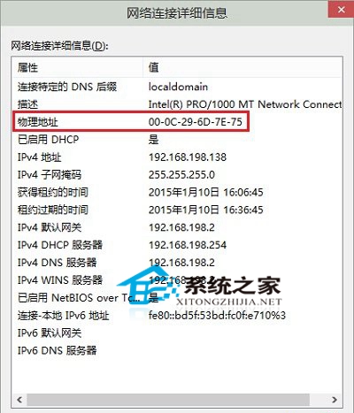  Win10系統查看Mac地址的方法