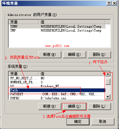 系統中的環境變量修改