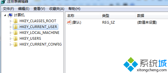 注冊表編輯器窗口