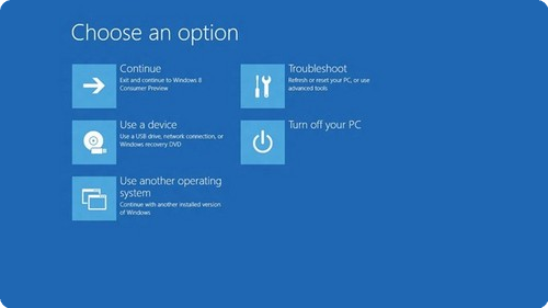 Windows 8啟動如遇問題將自動進入恢復環境 