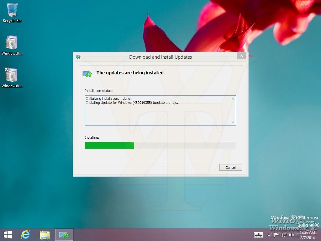 Windows 8.1 2014 Update RTM分支升級補丁  