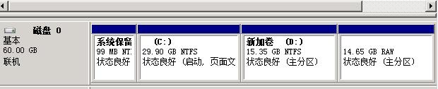 在Windows Server 2008下創建第4個主分區