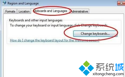 點擊“change Keyboards...”