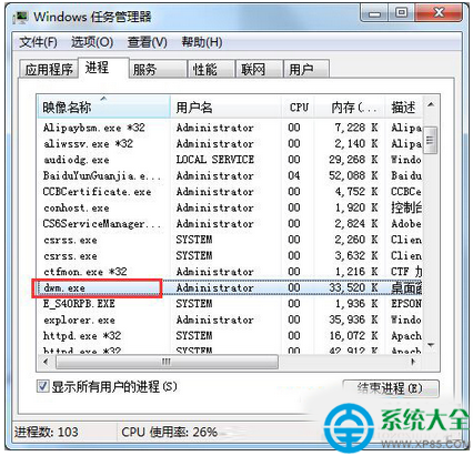 win7查看Aero特效占用內存大小方法