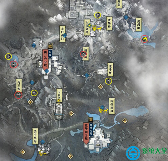 天涯明月刀秦川靈犀點分布具體位置