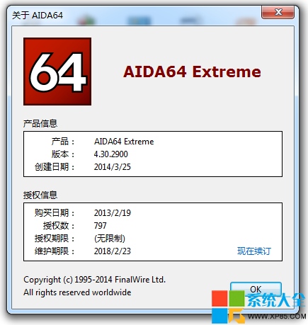 AIDA64中文版,系統之家,AIDA64