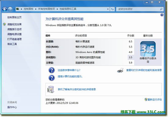 Windows7體驗指數是什麼? 